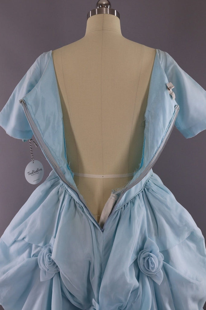 Vintage 1960s Sky Blue Formal Gown - ThisBlueBird