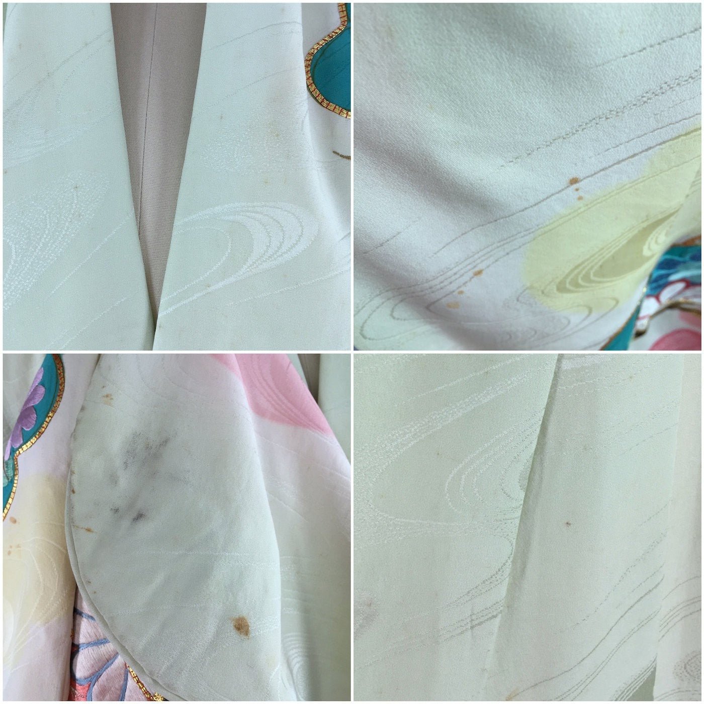 Vintage 1960s Vintage Silk Kimono Robe Furisode / Dressing Gown Robe - ThisBlueBird
