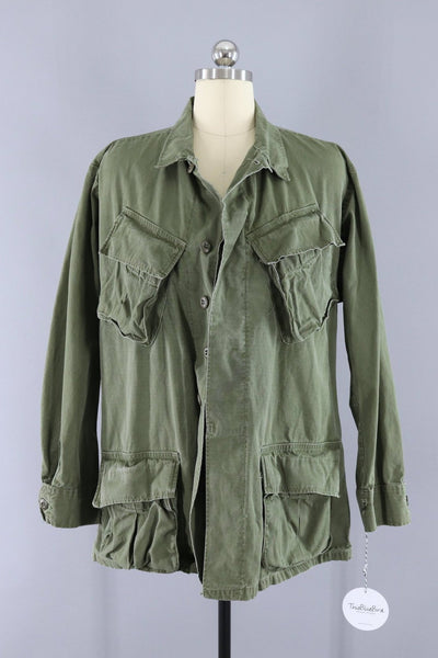 Vintage 1968 US Military Slash Pocket Jungle Shirt - ThisBlueBird