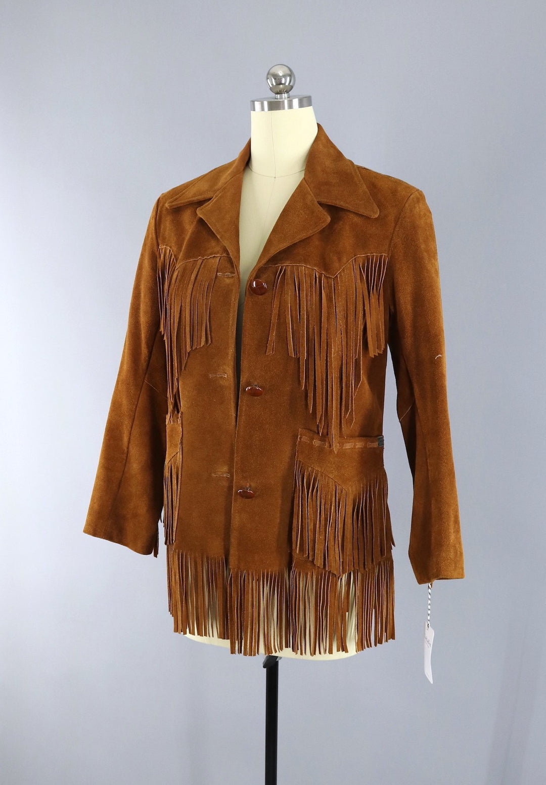 Vintage 1970s Brown Suede Fringed Jacket / Ms. Pioneer - ThisBlueBird