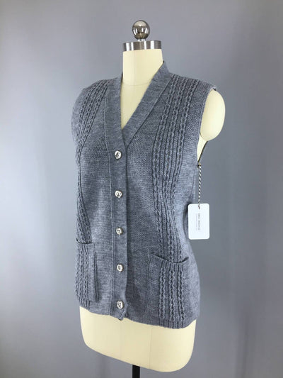 Vintage 1970s Cardigan Sweater Vest - ThisBlueBird