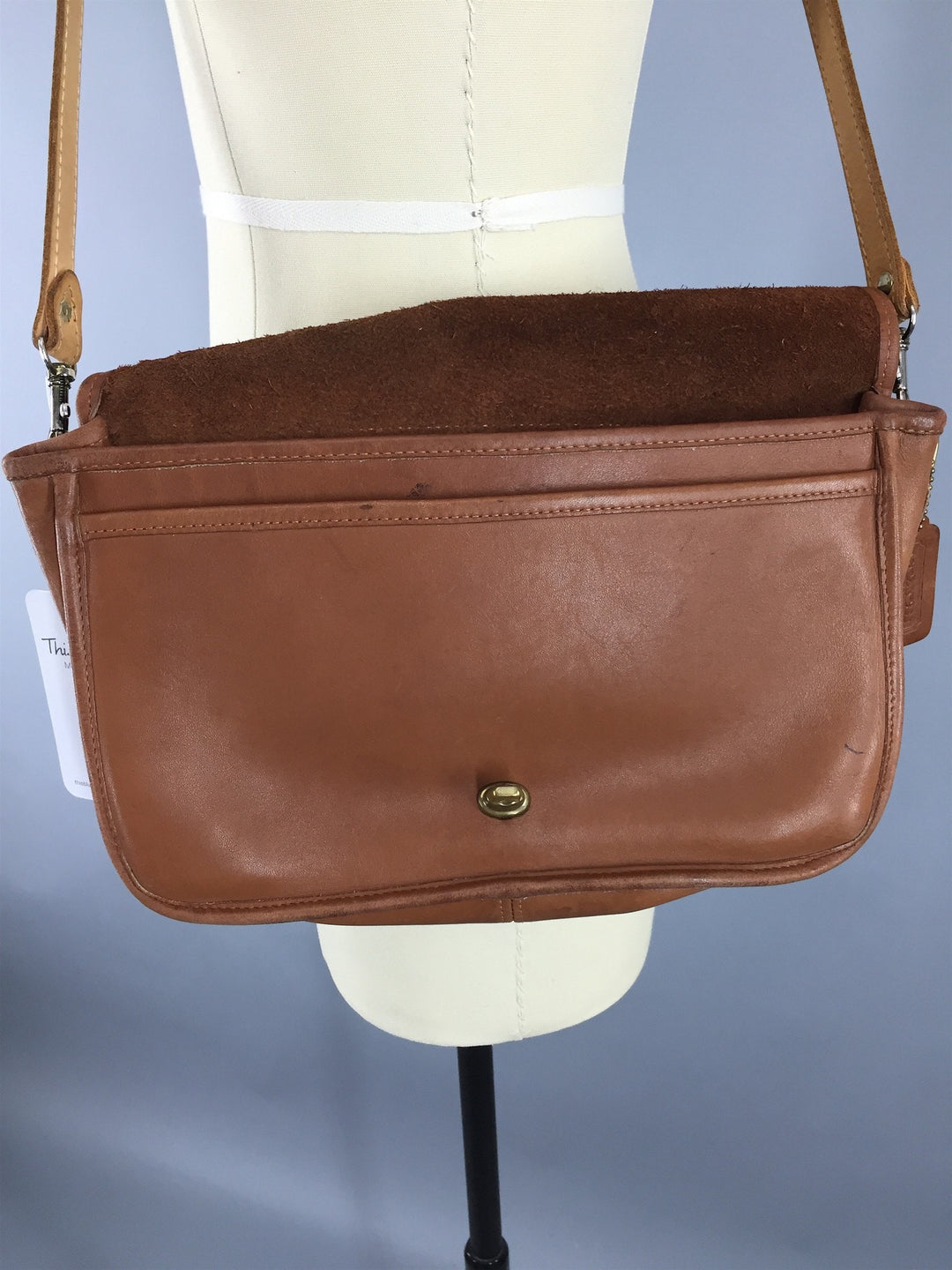 Vintage 1970s Coach Bag / Brown Leather Cross Body Purse - ThisBlueBird
