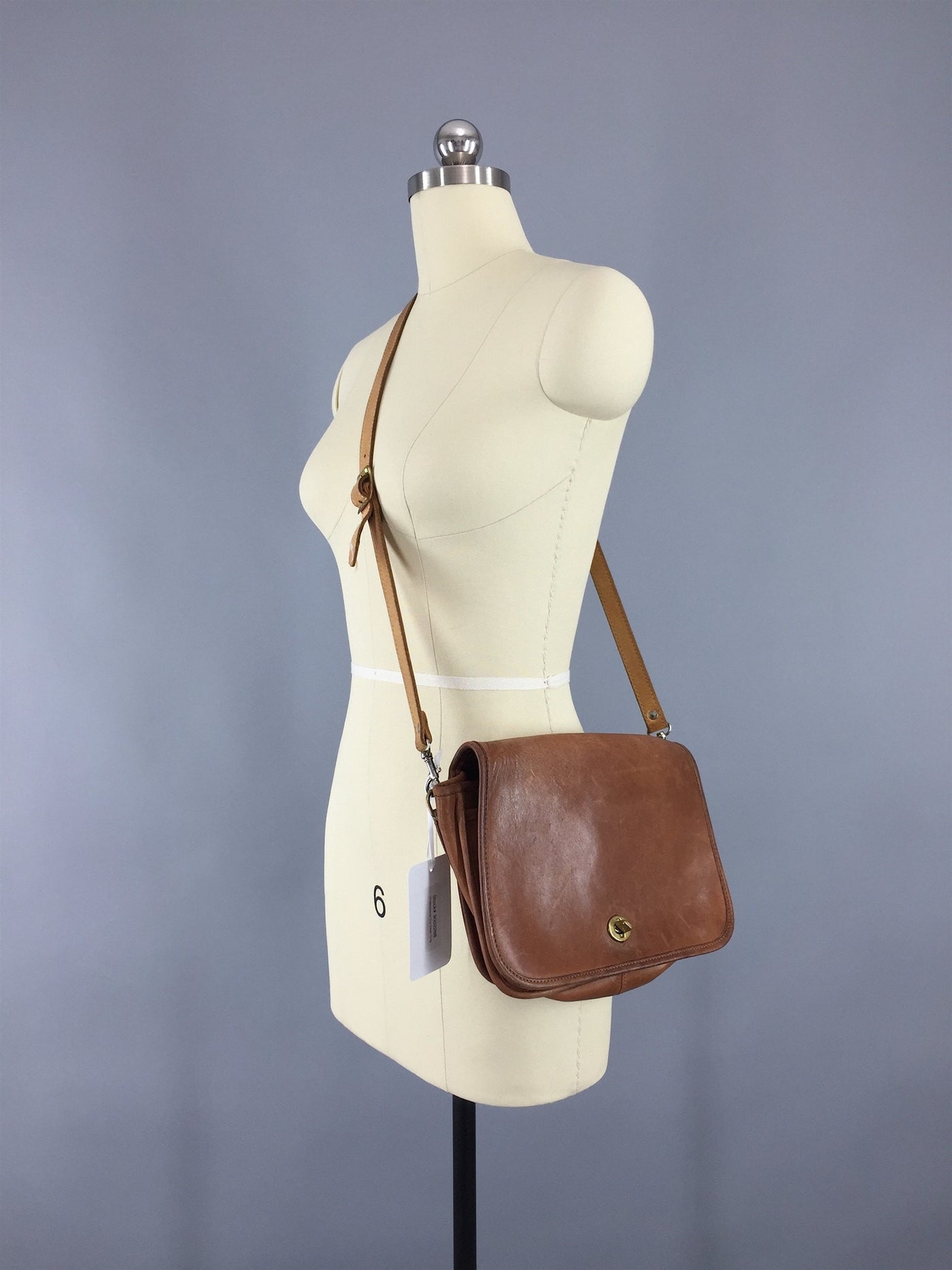 Vintage 1970s Coach Bag / Brown Leather Cross Body Purse - ThisBlueBird