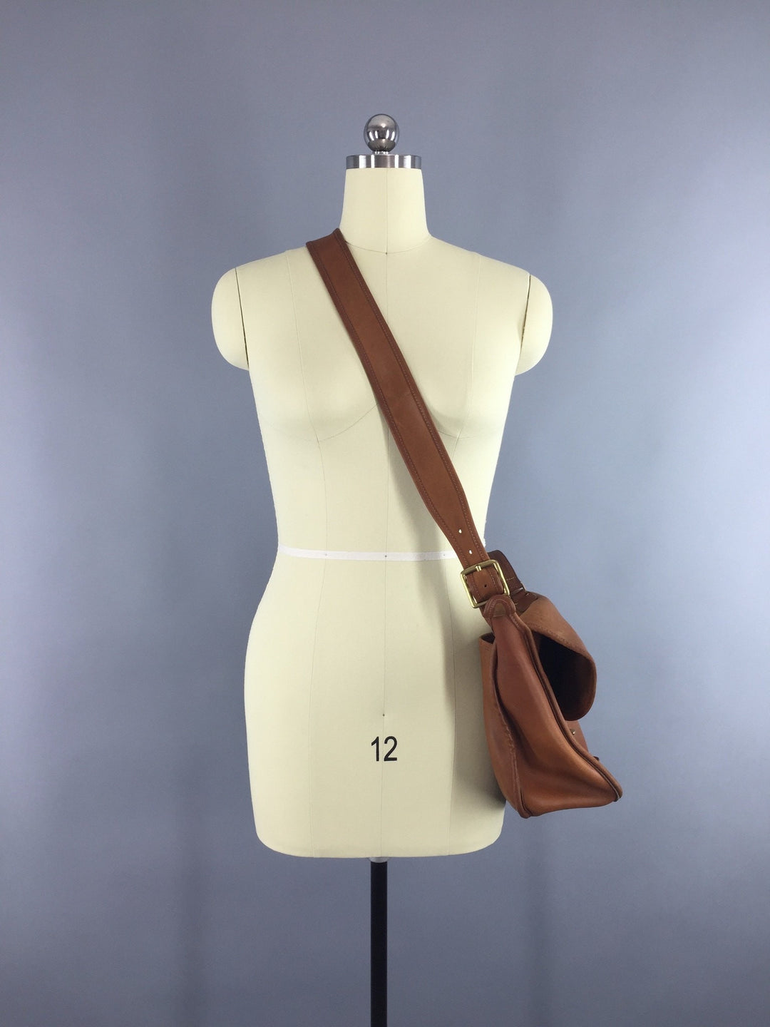 Vintage 1970s Coach Tan Leather Musette Messenger Bag - ThisBlueBird