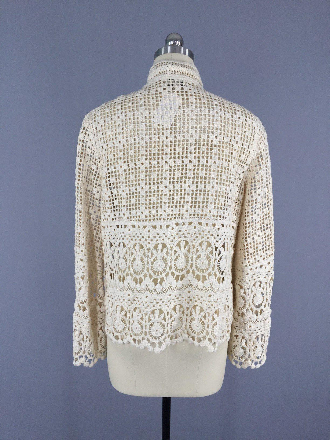 Vintage 1970s Crochet Jacket - ThisBlueBird