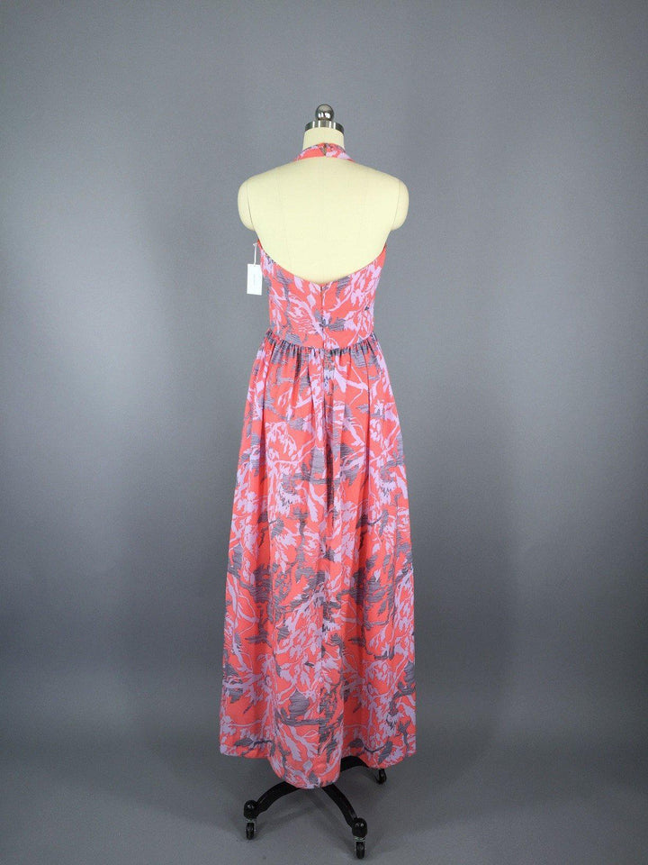 Vintage 1970s Dress / Adele Simpson Silk Maxi - ThisBlueBird
