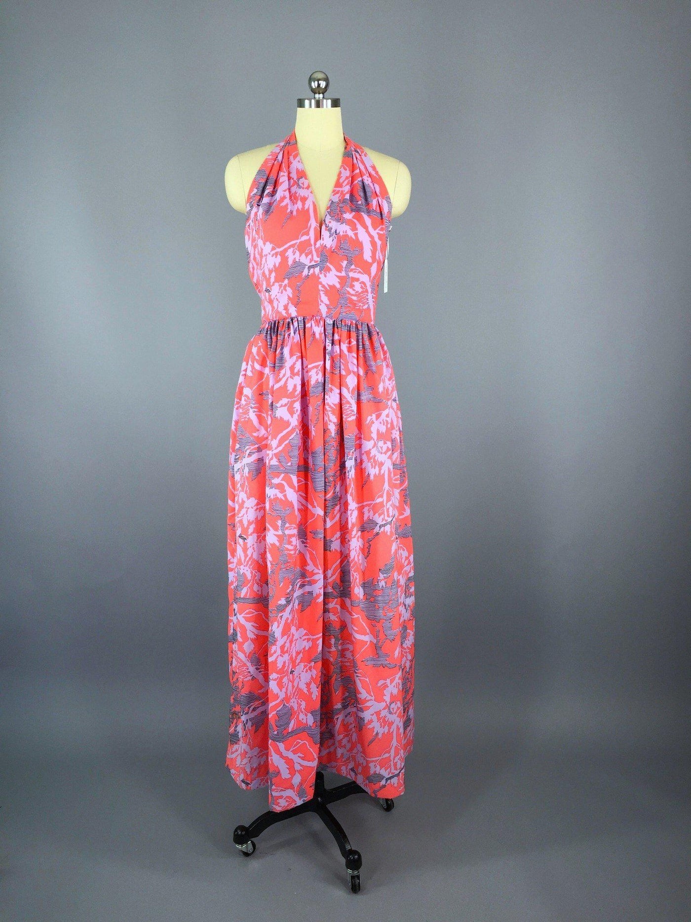Vintage 1970s Dress / Adele Simpson Silk Maxi - ThisBlueBird