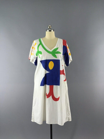Vintage 1970s Dress / LeChuza Caftan - ThisBlueBird
