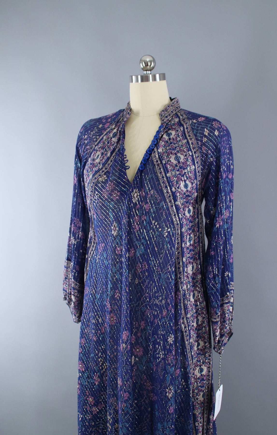 Vintage 1970s Indian Cotton Maxi Dress / OH CALCUTTA – ThisBlueBird