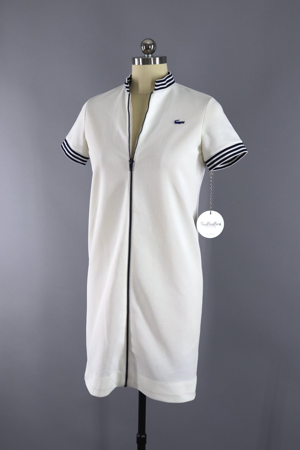 Vintage 1970s Izod Lacoste White Dress - ThisBlueBird