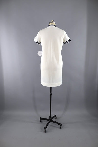 Vintage 1970s Izod Lacoste White Dress - ThisBlueBird