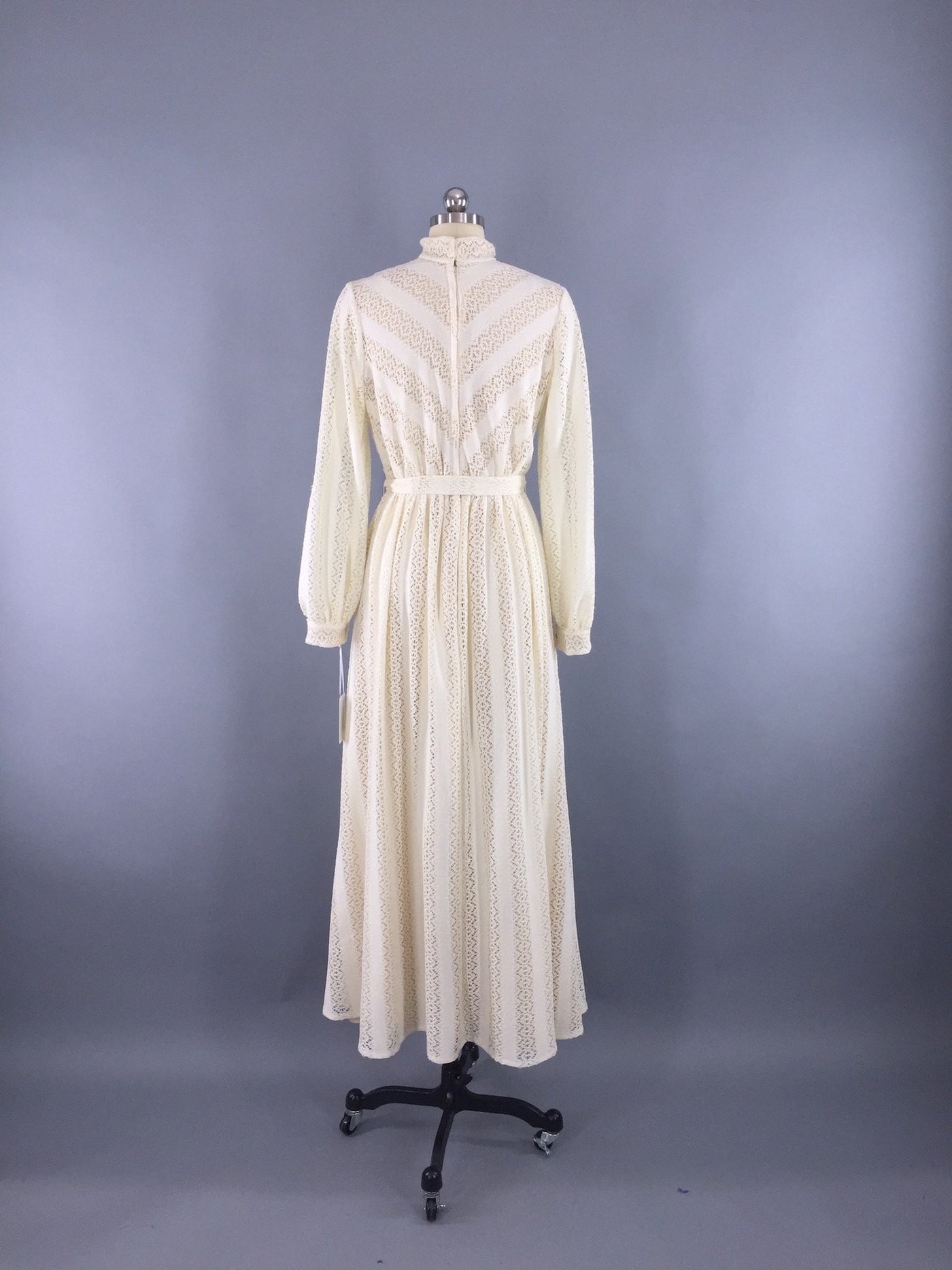 Vintage 1970s Lace Dress / Ivory Bohemian Wedding - ThisBlueBird
