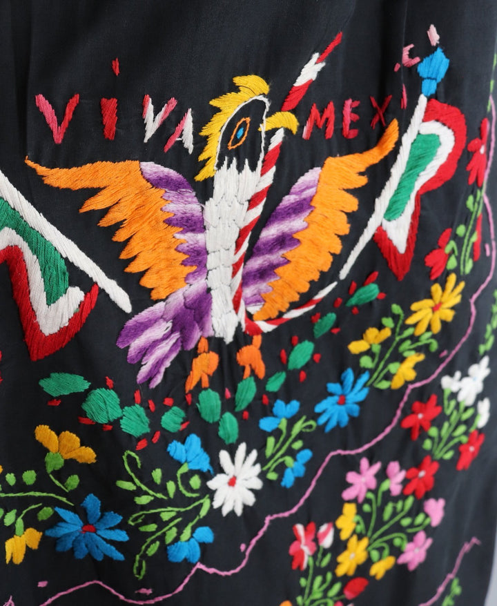 Vintage 1970s Oaxacan Mexican Embroidered Caftan Dress / Viva Mexico - ThisBlueBird