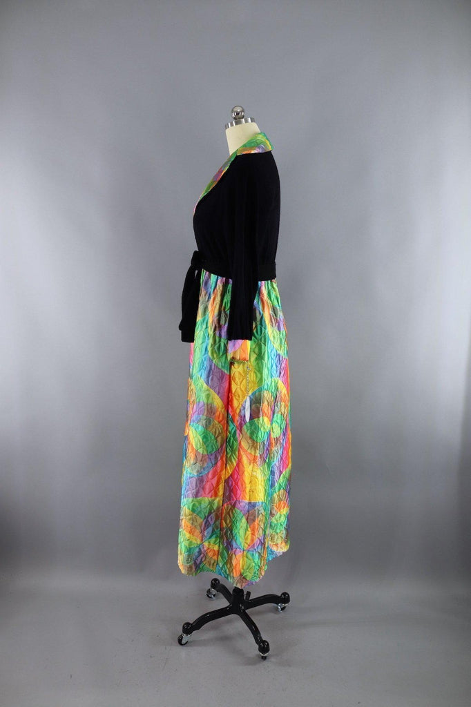 Vintage 1970s Rainbow Maxi Dress - ThisBlueBird