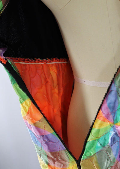 Vintage 1970s Rainbow Maxi Dress - ThisBlueBird
