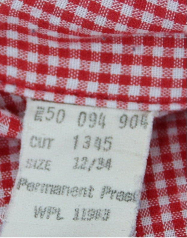 Vintage 1970s Red Gingham Karman Western Rockabilly Style Shirt - ThisBlueBird