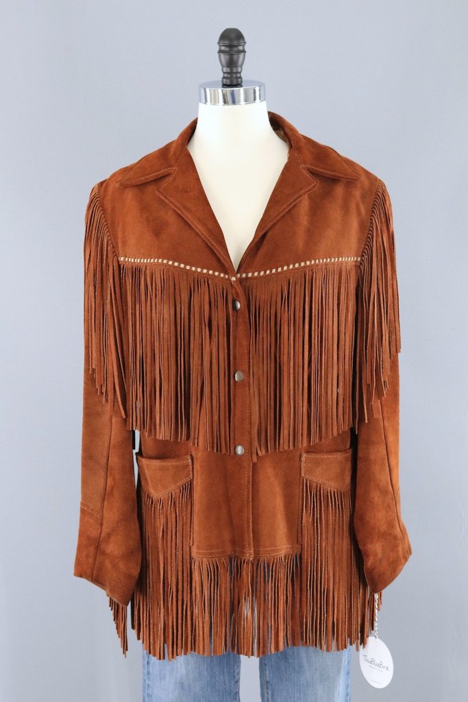Vintage 1970s Suede Fringe Jacket-ThisBlueBird - Modern Vintage