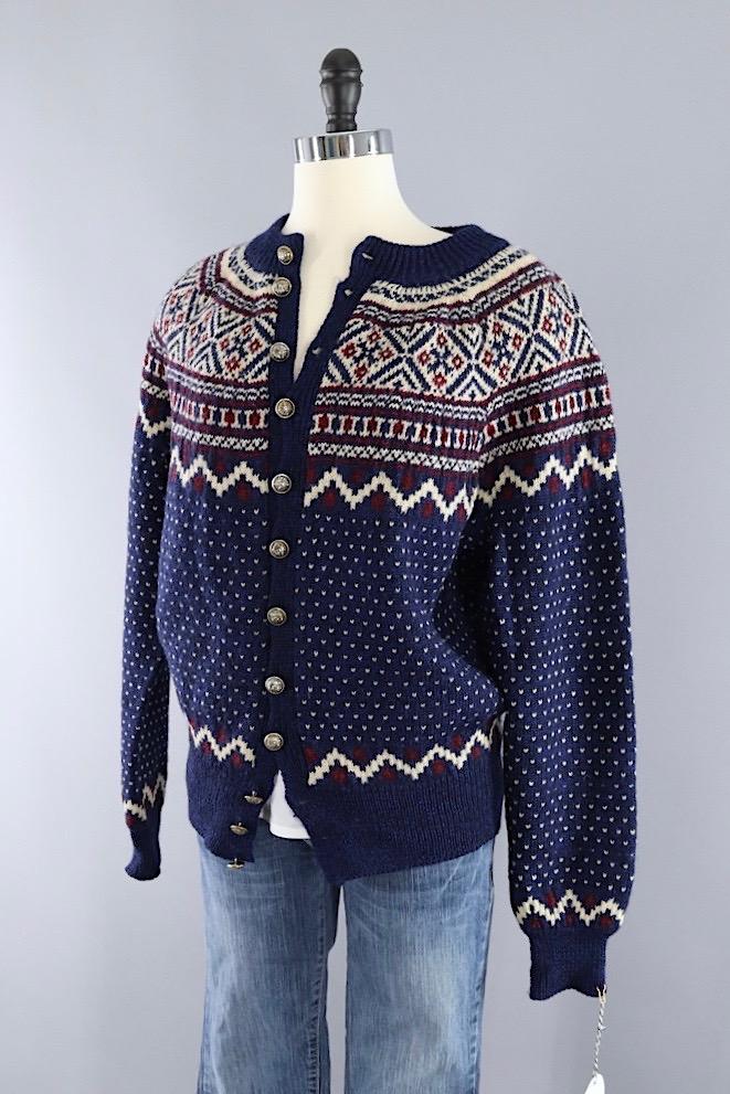 Vintage 1970s Wool Danish Fair Isle Sweater – ThisBlueBird