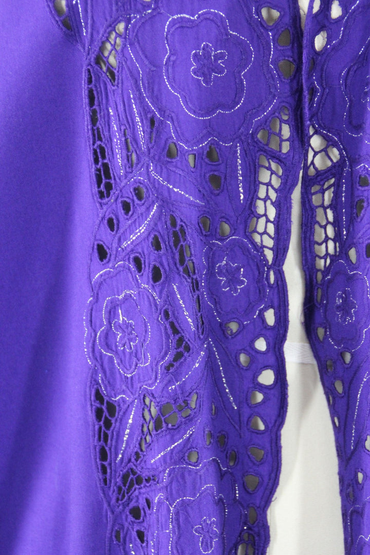 Vintage 1980s Bali Cutwork Kimono Robe - ThisBlueBird