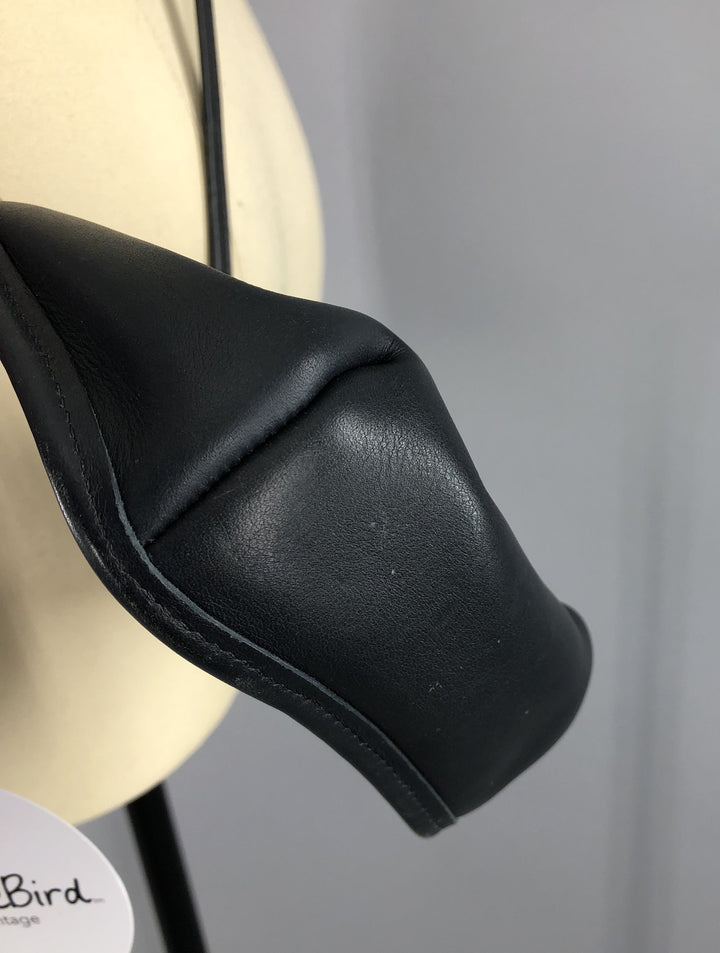 Vintage 1980s Black Leather COACH Cross Body Messenger Bag - ThisBlueBird