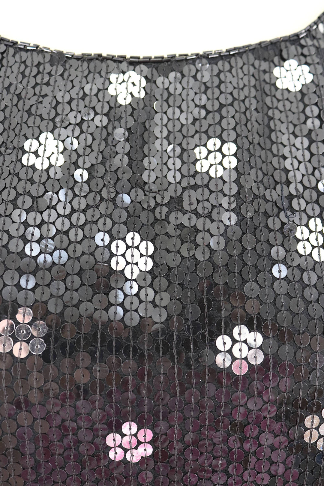 Vintage 1980s Black &amp; Silver Sequined Trophy Blouse - ThisBlueBird