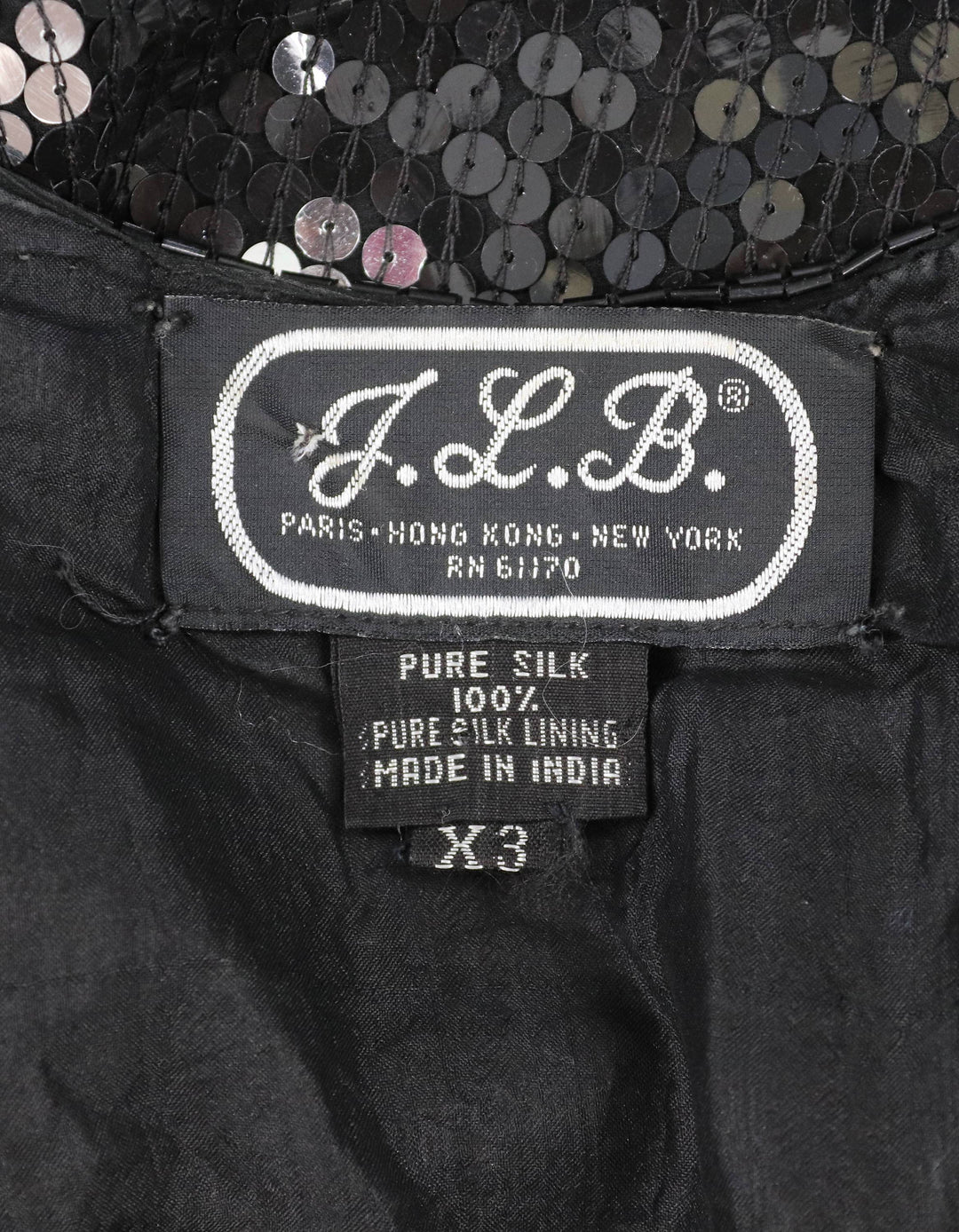 Vintage 1980s Black &amp; Silver Sequined Trophy Blouse - ThisBlueBird