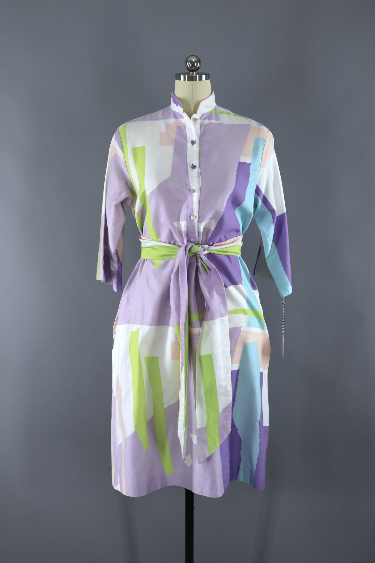 Vintage 1980s Catherine Ogust Pastel Color Block Dress – ThisBlueBird