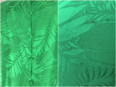 Vintage 1980s Day Dress / Shamrock Green Silk - ThisBlueBird