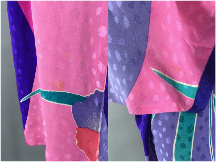Vintage 1980s FLORA KUNG Silk Tunic Dress - ThisBlueBird