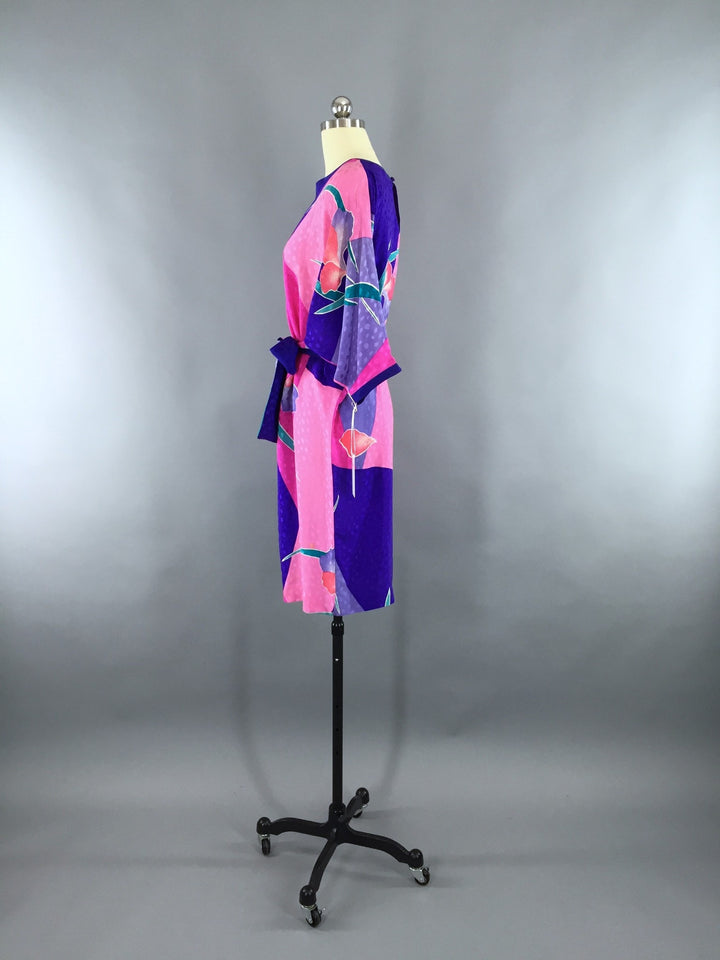 Vintage 1980s FLORA KUNG Silk Tunic Dress - ThisBlueBird