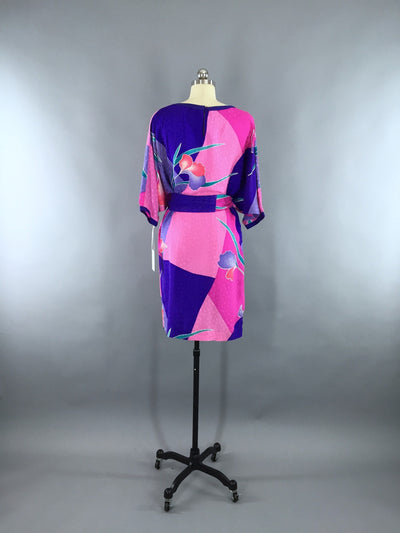 Vintage 1980s FLORA KUNG Silk Tunic Dress - ThisBlueBird