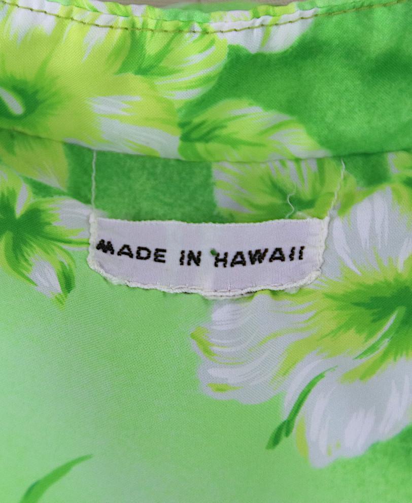 Vintage Green Hawaiian Print Aloha Tunic Blouse – ThisBlueBird