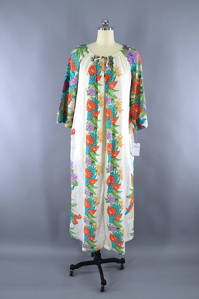 Vintage 1980s Hawaiian Print Dress / Loungees – ThisBlueBird