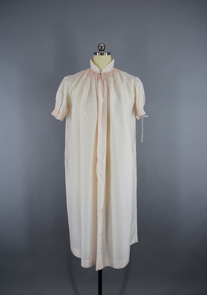 Vintage 1980s Pastel Pink Silk Nightgown Maternity Gown – ThisBlueBird