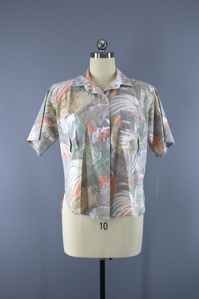 Vintage 1980s Safari Jungle Novelty Print Shirt - ThisBlueBird