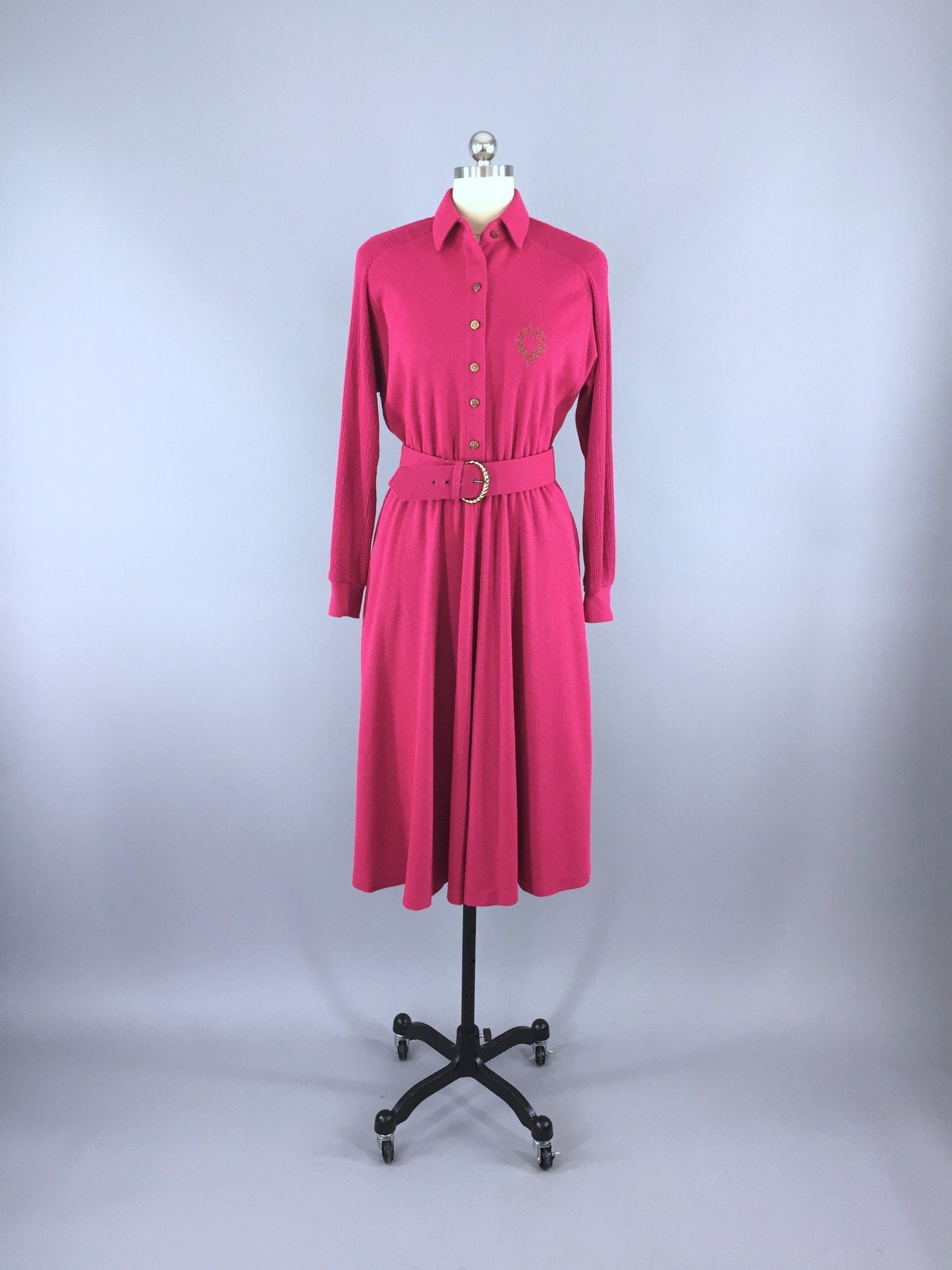 Vintage Sweater Day Dress / Raspberry Pink – ThisBlueBird