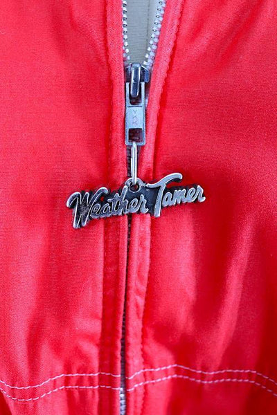 Vintage 1980s Weather Tamer Jacket Windbreaker / Bright Red - ThisBlueBird