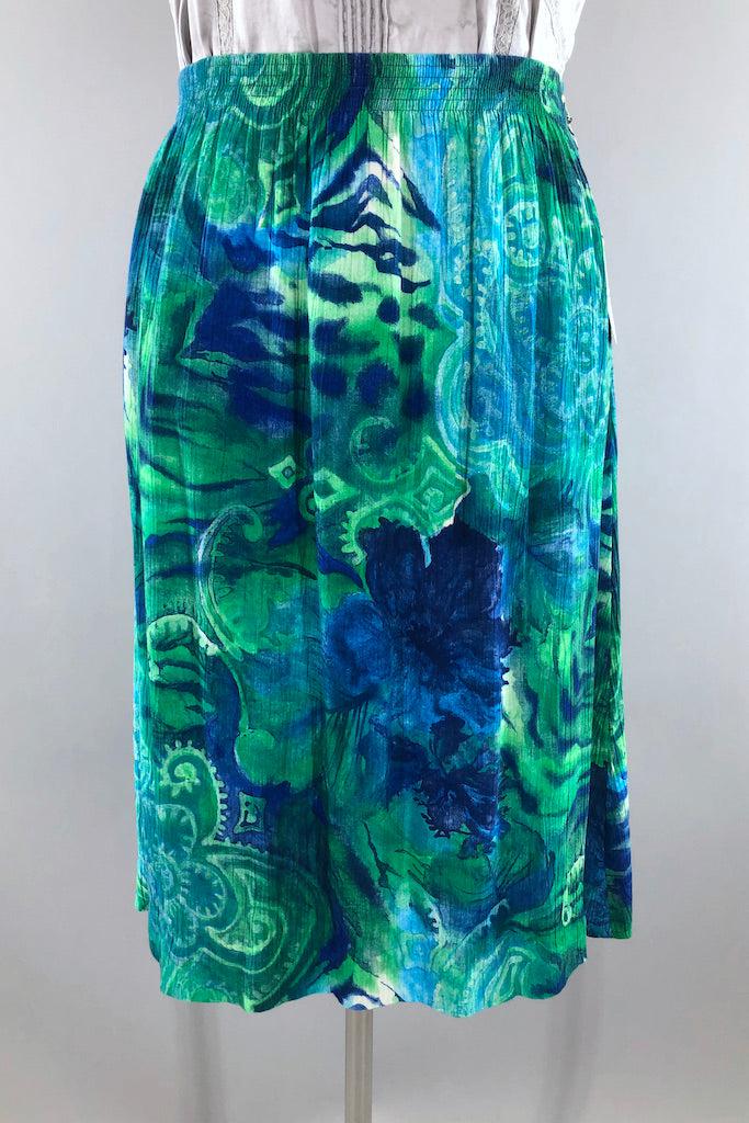 Vintage 80s Abstract Print Skirt-ThisBlueBird