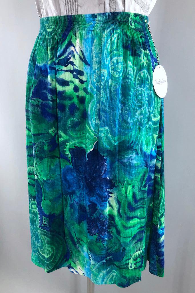 Vintage 80s Abstract Print Skirt-ThisBlueBird