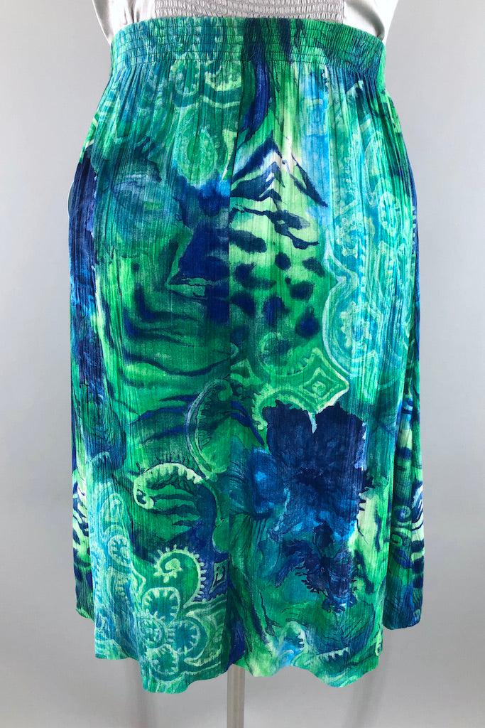 Vintage 80s Abstract Print Skirt-ThisBlueBird
