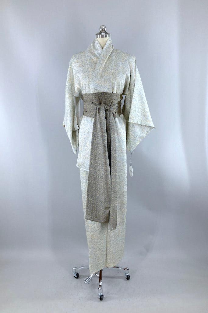 Vintage 80s Pebble Print Kimono Robe-ThisBlueBird