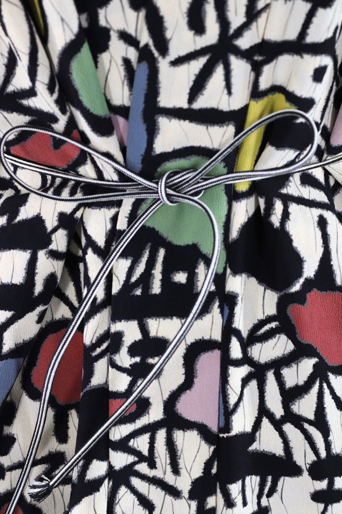 Vintage Abstract Silk Kimono Cardigan-ThisBlueBird - Modern Vintage