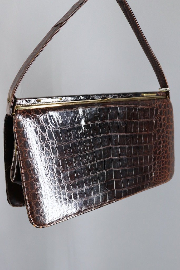 Vintage Alligator Handbag-ThisBlueBird - Modern Vintage