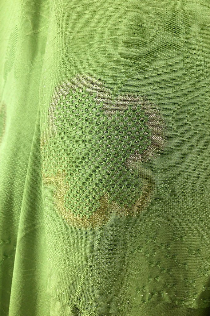 Vintage Apple Green Silk Kimono Robe-ThisBlueBird - Modern Vintage