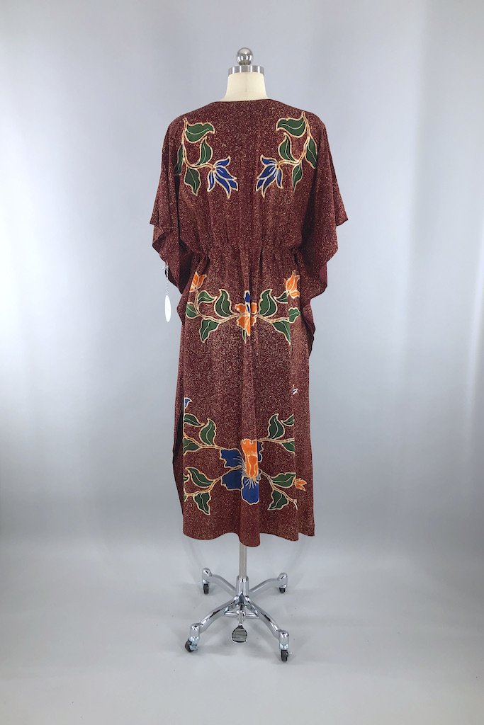 Vintage Batik Caftan Dress-ThisBlueBird - Modern Vintage