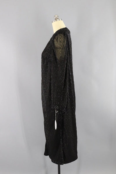 Vintage Beaded Silk Duster Coat-ThisBlueBird - Modern Vintage