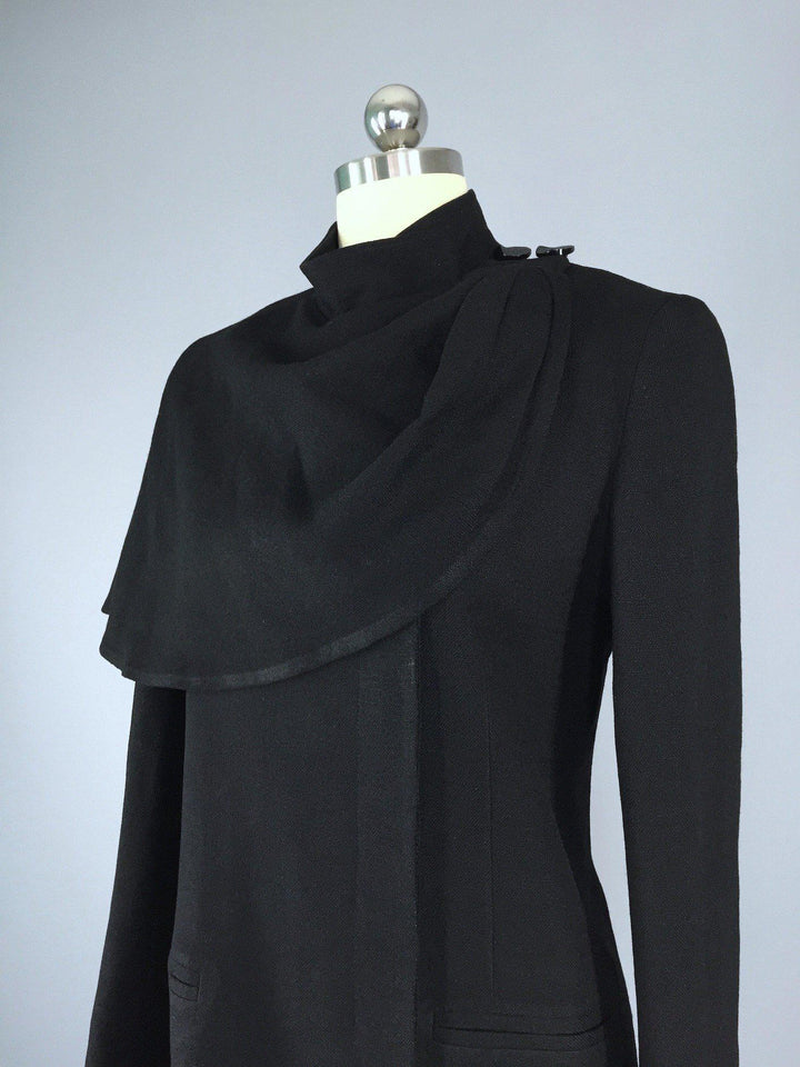 Vintage Black Riding Jacket / Caplet - ThisBlueBird