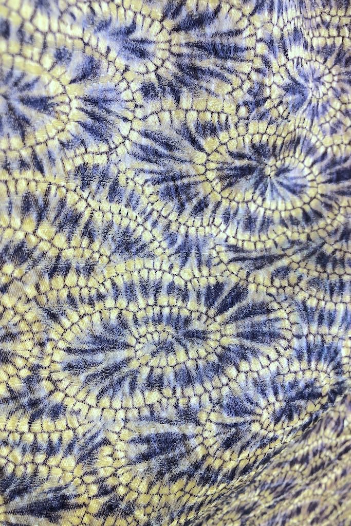 Vintage Blue and Yellow Shibori Silk Kimono Cardigan-ThisBlueBird - Modern Vintage