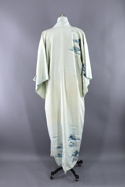 Vintage Blue Bridges Kimono Robe-ThisBlueBird - Modern Vintage