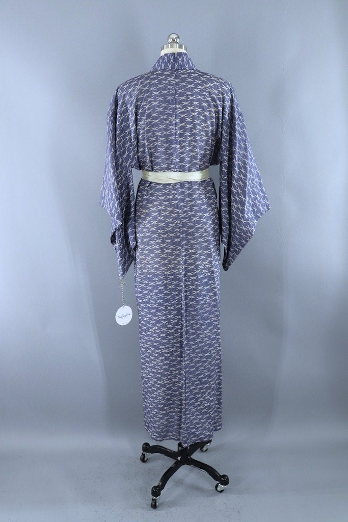 Vintage Blue Dragonflies Kimono Robe ThisBlueBird